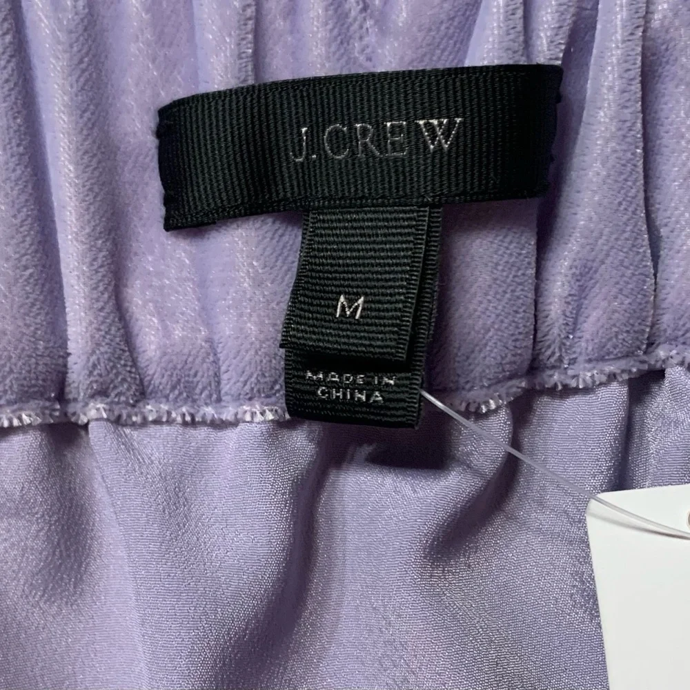 J Crew H2657 NWT Lavender Velvet Peplum Mini Casual Skirt Light Thistle - M - Picture 6 of 11